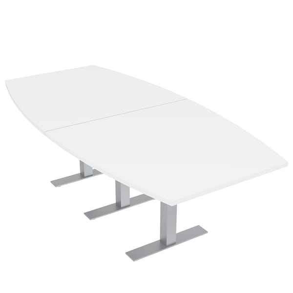 45 in W, 96 in L, 29 in H, Engineered Wood Top, White